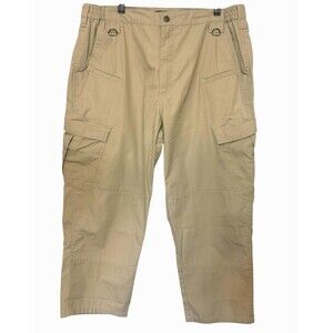 CQR MENS Tactical Khaki Tan Cargo Ripstop Hiking Pants TPL 106 Size 38 x 27